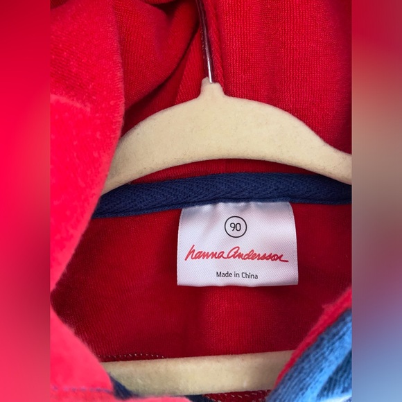 Hanna Andersson Terry Cloth Long Sleeve Zip Hoodie Swim Cover Up Beach 90 3T - Picture 4 of 8